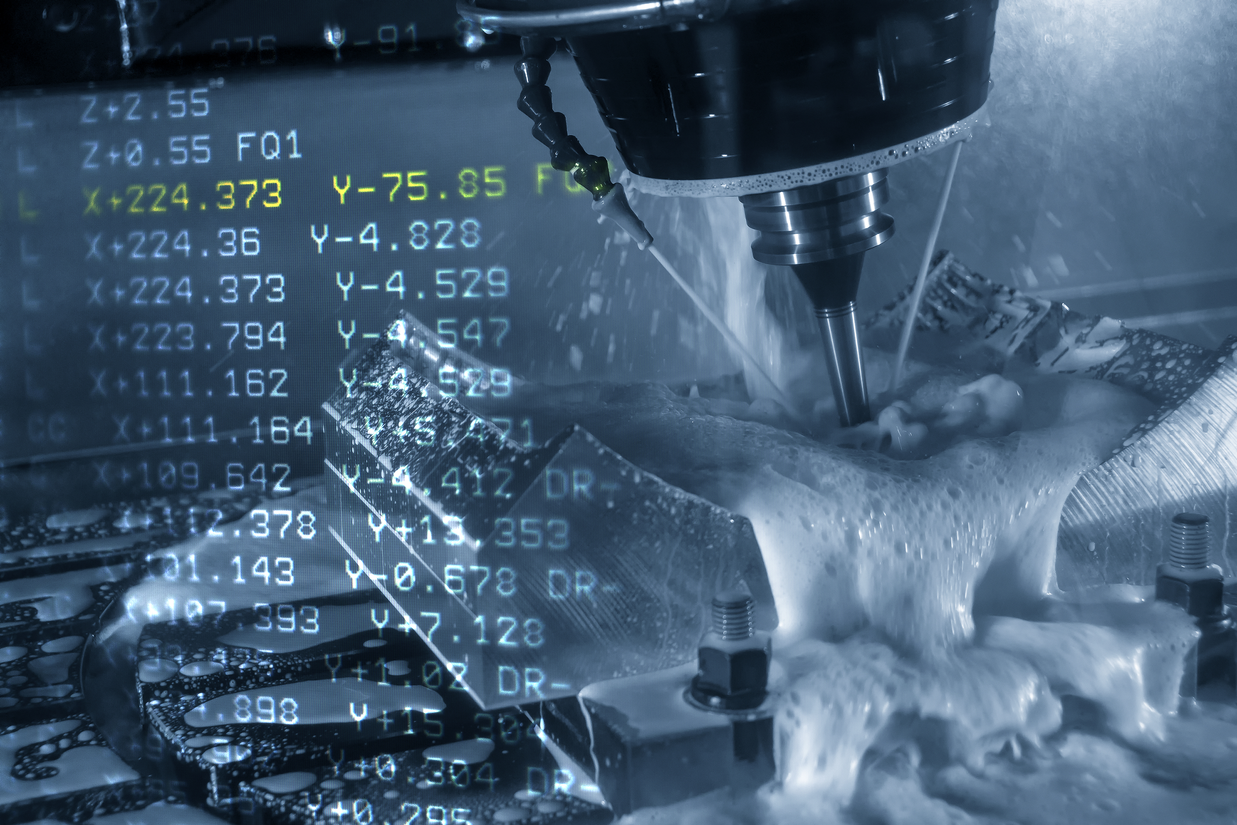 CNC machining in progress